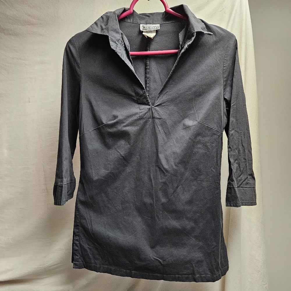3for$25 Mirrors grey dress shirt casual office three quarter sleeve medium